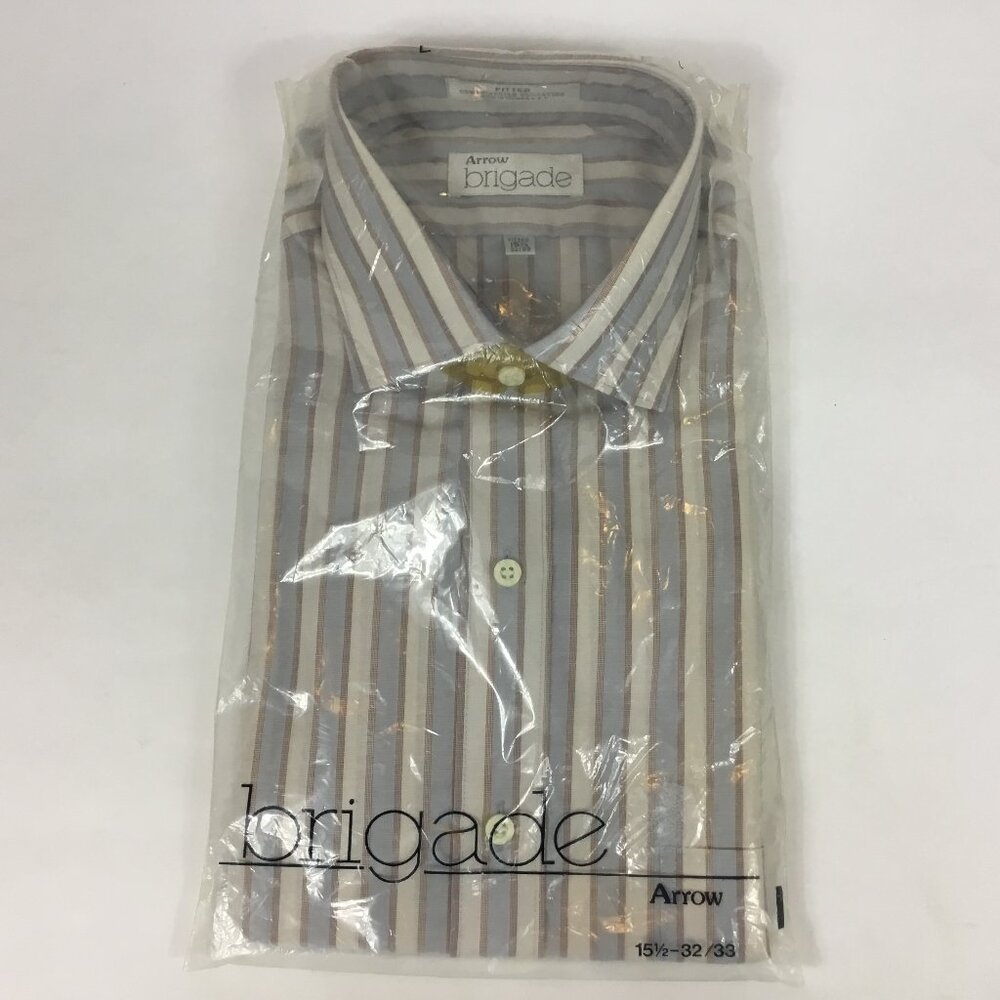 (NWOT) Arrow brigade, Blu & Wht stripe Button down dress shirt
